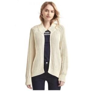 Gap Open Front cardigan Ribbed Women’s S Heavy Knit Cotton Preppy Cottage
